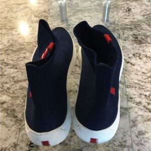 Kids Navy Blue Slip-On Shoes